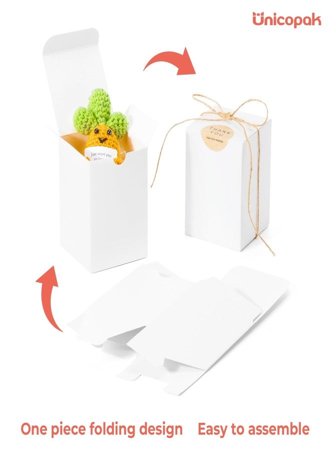 UnicoPak 20 Pack 3x3x4 Gift Boxes Bulk White Small Gift Boxes, Ideal for Birthday Gifts Christmas Gifts Party Favors Homemade and Business - Image 3